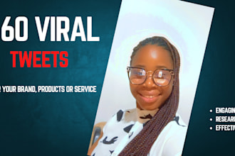 write 60 viral tweets to promote your brand or services