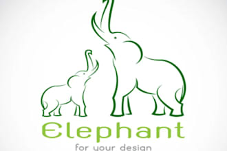 design premium elephant logo for nature and wildlife brands