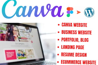 design canva website canva landing page canva portfolio website with canva pro