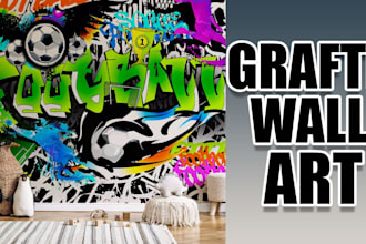 design amazing graffiti and pop art canvas wall art designs