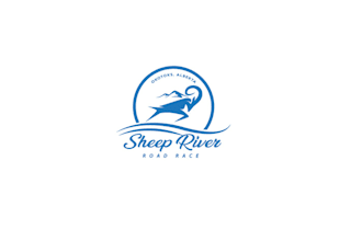 design t shirt sheep river road race logo