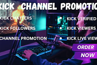 do organic kick channel promotion, viewers and chatters, kick follower
