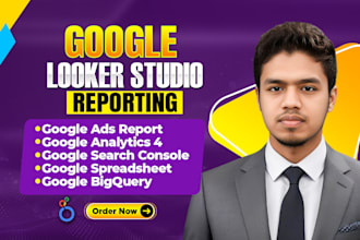 set up google data studio, ads, ga4, bigquery data visualization dashboard