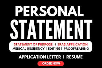 edit, and proofread law school personal statement, college application essay
