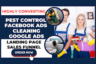 generate pest control leads cleaning leads pest control landing page sales funne