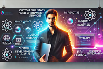 custom full stack website development in react and node js