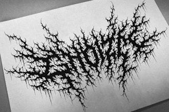 create black metal, death metal, heavy metal font logo