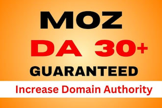 increase moz da, increase domain authority, increase da pa 30