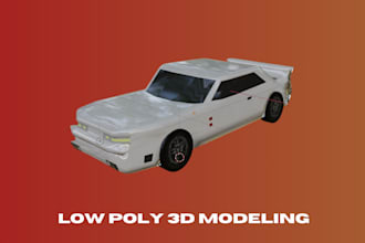 make low poly 3d models and characters