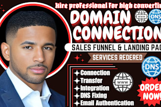 domain connection, transfer, gmail authentication, systeme io, create sub domain