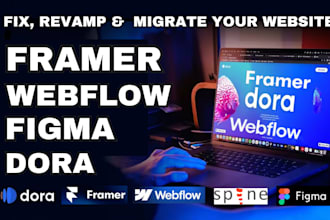 design framer website redesign spine figma to framer webflow dora landing page