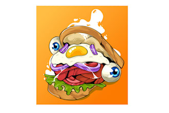 make elegant restaurant sandwich logo
