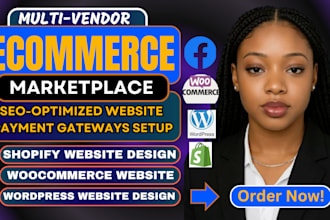 multi vendor ecommerce marketplace website, wordpress, woocommerce website