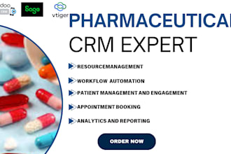 setup pharmaceutical crm odoo vtiger prophet kapture netsuite close sage creatio