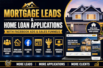 generate mortgage and home loan leads with facebook ads and website