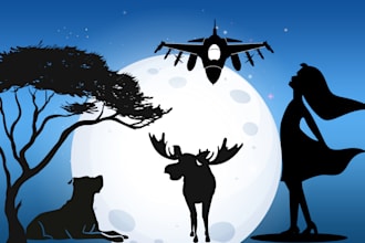 draw a unique silhouette vector artwork from your photo