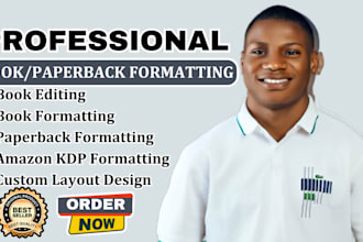 ebook formatting paperback formatting book publishing amazon KDP layout design