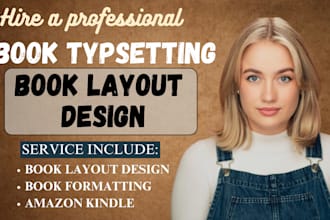 do book formatting and layout design or typesetting for kdp, ingramspark, lulu