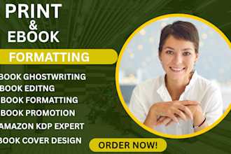 edit and proofread book formatting for amazon KDP and book publishing