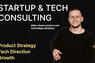 be your advisor for startup and IT strategy
