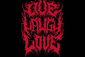 draw heavy metal, black metal, death metal font band logo
