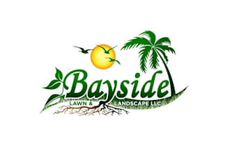 make classic bay side lawn and landscape logo