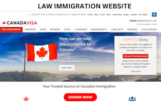 design law immigration, visa website attorney lawyer website with booking system