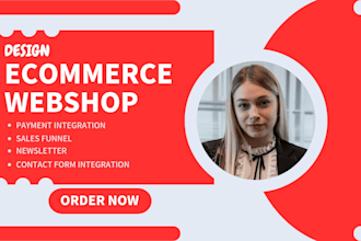 ecommerce webshop online store on godaddy, wix, shopify, bluehost webdesign