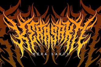 draw heavy metal, black metal, death metal font band logo