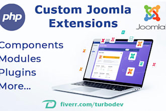 develop custom joomla extensions, components, modules, and plugins