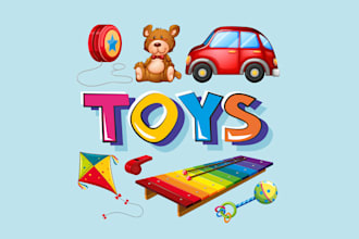 make kids toy store and shop logo