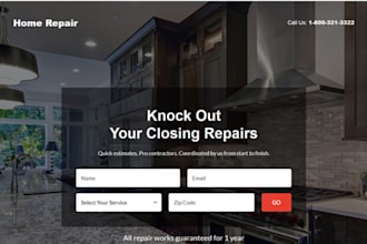develop home repair website, home inspection website, home renovation website