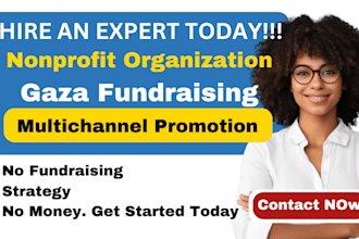 create and promote nonprofit website gaza gofundme fundraising donation campaign