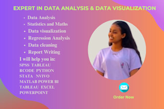 do statistics,maths,data analysis,data visualization in spss,tableau,r,sas,excel