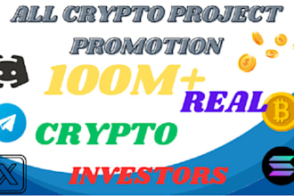 crypto coin promotion x telegram marketing sol nft ico gamer project marketing