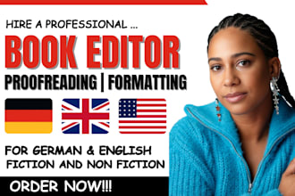 edit proofread format french german book novel memoir fiction as book editor sop
