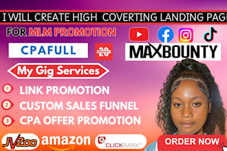 do maxbounty clickbank cpa affiliate marketing with landing page link promotion