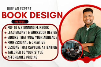 create any book, interactive ebook or flipbook design lead magnet workbook