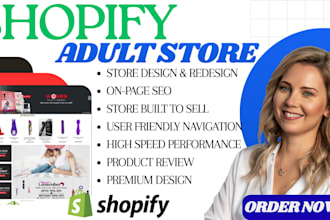 design a high converting shopify dropshipping store for adult, pet, or clone