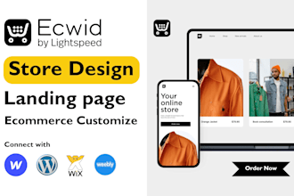 setup, create, customize, redesign ecwid store, ecommerce website