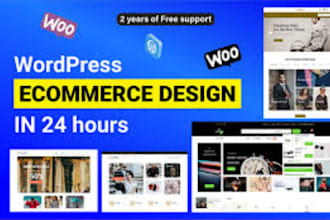design wordpress woocommerce website or landing page with divi or elementor