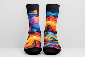 design custom sneakers socks for your brands and streetwear