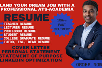 write professional teacher, lecturer, professor, graduate, student resume and CV
