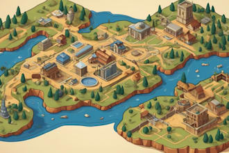 draw a unique vector or isometric map
