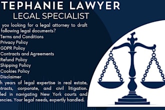 be your lawyer for legal agreements, contract, terms and conditions, mou or nda