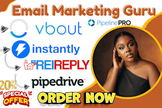 set up vbout brevo newsletter reireply pipedrive instantly pipeline pro VA
