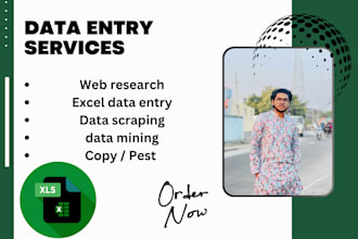 do data entry and copy pest job for you