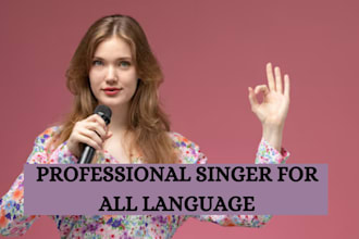 be female vocalist for english, japanese, korea, kpop, hindi, punjabi song