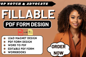 create fillable pdf form interactive pdf ebook, workbooks, lead magnet design