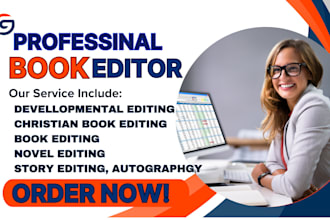 be developmental editor, proofread and edit manuscript, kindle book formatting
